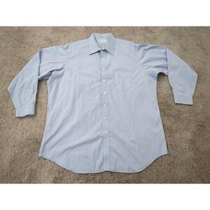 Vintage Paul Fredrick Button‎ Up Shirt Mens 18.5 Easy Care Preppy Casual